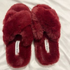 Steve Madden Fur Slides (Never worn) 7-8